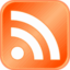 RSS-Symbol: Ein Punkt mit zwei Viertelkreis-Abschnitten darüber. 